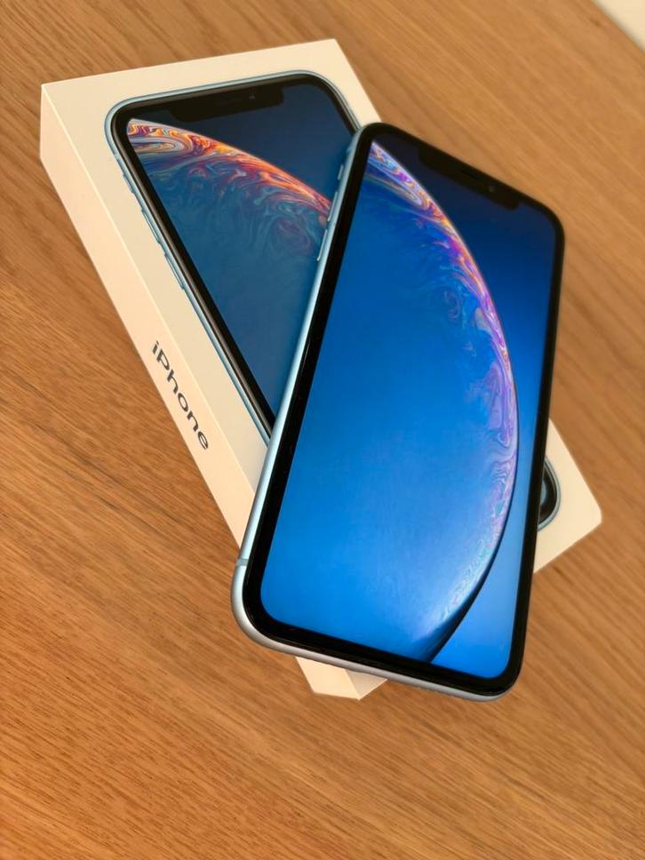 Iphone XR | Blauw | 64GB | 6,1 inch, Telecommunicatie, Mobiele telefoons | Apple iPhone, Gebruikt, 64 GB, Zonder abonnement, Zonder simlock