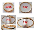 Bracelet (demi-)jonc, plaqué or, fermé ouvrant, simple, NEUF, Ophalen of Verzenden, Nieuw, Goud, Goud