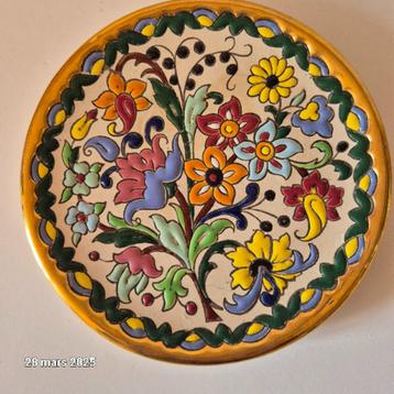 Belle plaque assiette céramique vintage Sévillarte avec plac, Envoi