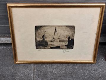 gravure anvers signe kurt peiser beschikbaar voor biedingen