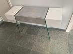 Dressoirtafel/ wandtafel, Huis en Inrichting, Tafels | Sidetables, Ophalen, Gebruikt, 100 tot 150 cm, Glas