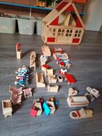 Heel mooi, houten poppenhuis, Kinderen en Baby's, Speelgoed | Houten speelgoed, Ophalen, Zo goed als nieuw