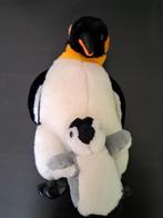 Peluche  maman  et bébé  Pingouin  en TBE  et lavée, Ophalen of Verzenden, Zo goed als nieuw