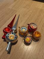 Vintage kerstballen en piek, Ophalen of Verzenden, Zo goed als nieuw