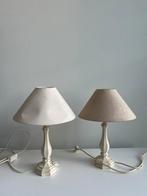 Twee tafellampen wit volhout, Ophalen, Zo goed als nieuw