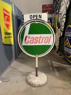 Origneel Castrol Open gesloten reclamebord, Verzamelen, Ophalen, Gebruikt, Reclamebord