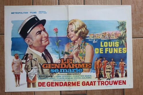 filmaffiche Louis De Funes le gendarme se marie filmposter, Verzamelen, Posters, Zo goed als nieuw, Film en Tv, A1 t/m A3, Rechthoekig Liggend