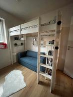 Hoogslaper Jysk - wit hout - <2 jaar gebruikt, Maison & Meubles, Chambre à coucher | Lits superposés & Lits mezzanines, Comme neuf