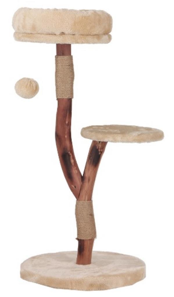Arbre à chat beige en bois naturel Nina, Animaux & Accessoires, Meubles griffoirs pour chats, Neuf, Griffoir, Enlèvement