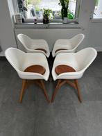 4x Scandinavische eetkamerstoelen met armleuning, Huis en Inrichting, Stoelen, Modern, Scandinavisch, Wit, Zo goed als nieuw, Vier