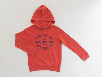 McGREGOR Sweat à capuche rouge corail 8 ans/128 - ÉTAT NEUF 