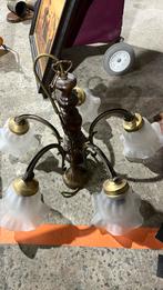 Lustre ancien 5 branches- lampe fleur, Antiquités & Art