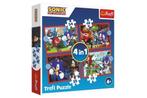 Sonic 4 in 1 Puzzel - 35/48/54/70 stukjes - Trefl, Kinderen en Baby's, Speelgoed | Kinderpuzzels, Nieuw, 4 tot 6 jaar, Meer dan 50 stukjes