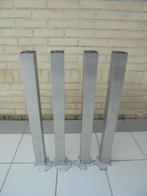 Set van 4 inoxen tafelpoten, Huis en Inrichting, Tafelonderdelen, Ophalen, Tafelpoot, 50 tot 100 cm, Vierkant