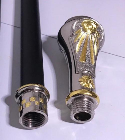 Wandelstok Vrijmetselaars Luxe Zilver en Goud✨😍😎🎁🤗💑, Diversen, Wandelstokken, Nieuw, Verstelbaar, Opvouwbaar, Ophalen of Verzenden