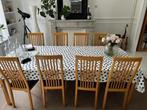 Eettafel met 10 stoelen, Huis en Inrichting, Tafels | Eettafels, Ophalen, Zo goed als nieuw, Vijf personen of meer