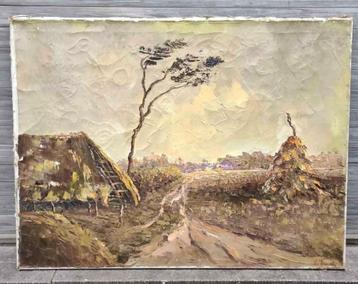 Huile sur toile paysage signe Lucien franck beschikbaar voor biedingen