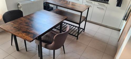 Te koop als één set – Industriële eettafel + keukenaanrecht, Huis en Inrichting, Complete eetkamers, Zo goed als nieuw, Ophalen