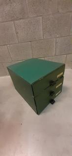3 oude opbergdozen, groene kleur, Ophalen of Verzenden, Gebruikt, Overige typen