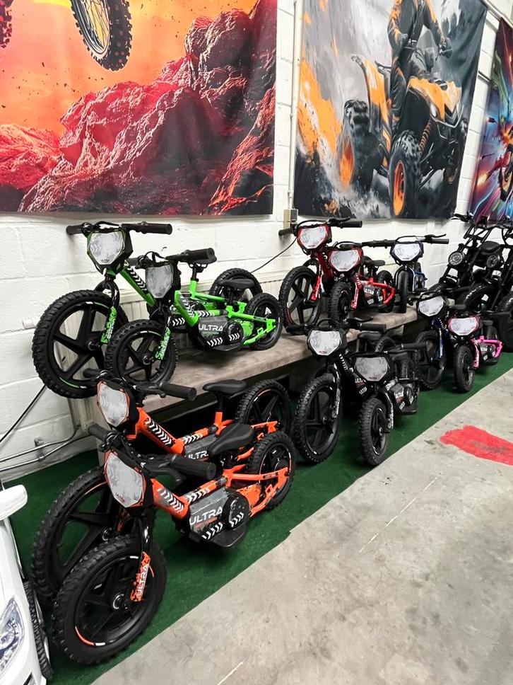 Nieuw Balance Bike Elektrische Loopfiets 12+16inch 150/200w, Kinderen en Baby's, Speelgoed | Buiten | Voertuigen en Loopfietsen