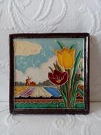 Paire de carreaux céramique Delft Porcelyne  Fles 1940s, Antiquités & Art, Enlèvement ou Envoi