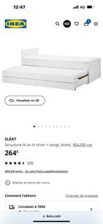 Modèle SLÄKT IKEA, Lit +Lit tiroir., Comme neuf