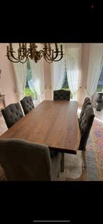 Eiken tafel met 6 stoelen, Antiek en Kunst, Antiek | Meubels | Tafels, Ophalen of Verzenden