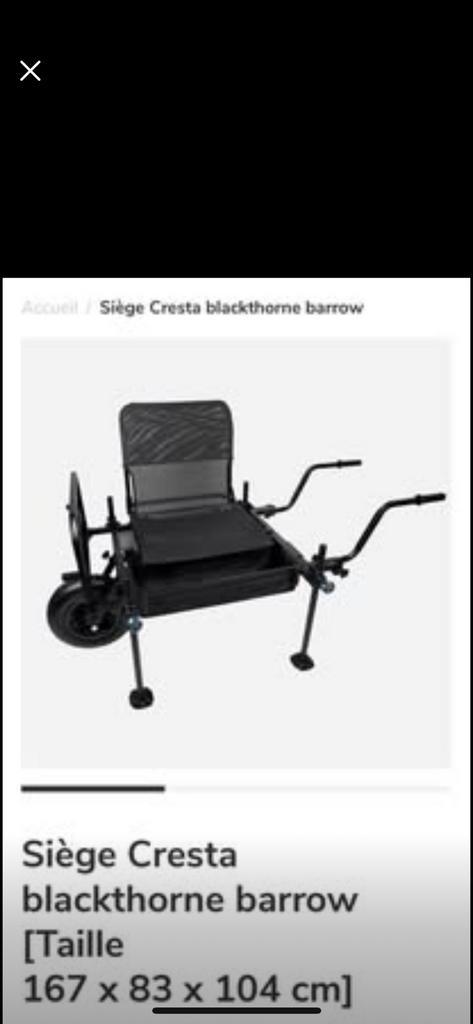 Siège Chariot 2en1 Blackthorne Barrow - CRESTA FISHING, Watersport en Boten, Hengelsport | Algemeen, Zo goed als nieuw, Overige typen