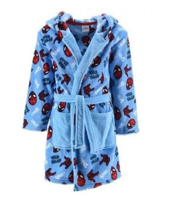 Spiderman Badjas Blauw - Marvel - Maat 98 - 104, Kinderen en Baby's, Kinderkleding | Maat 104, Nieuw, Jongen, Nacht- of Onderkleding
