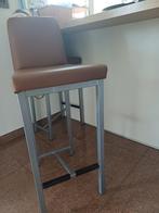 Barstoel cognac kleurig, Ophalen, Gebruikt, Metaal, 90 cm of meer