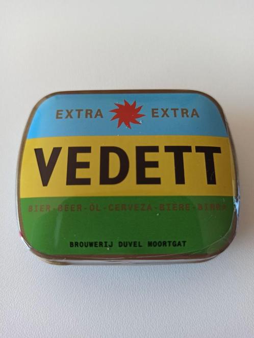 Vedett Extra blikken doosje - collectors item, Verzamelen, Merken en Reclamevoorwerpen, Nieuw, Verpakking, Ophalen of Verzenden
