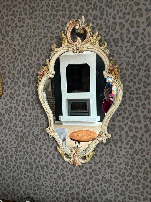 Mooie antieke spiegel met plankje, Antiek en Kunst, Antiek | Spiegels, Ophalen of Verzenden