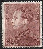 1 Postzegel Koning Leopold III België 1941, Postzegels en Munten, Koninklijk huis, Frankeerzegel, Ophalen of Verzenden, Gestempeld