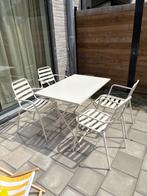 Tuintafel + 4 stoelen, Tuin en Terras, Tuinsets en Loungesets, Ophalen, 4 zitplaatsen, Aluminium, Zo goed als nieuw