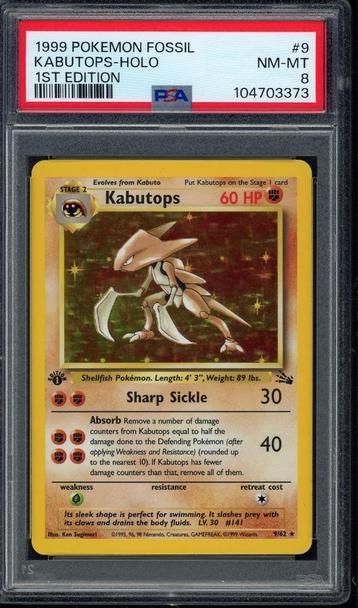 Kabutops Holo 1st Edition PSA 8 - 9/62 - Fossil 1999 beschikbaar voor biedingen