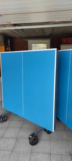Pingpongtafel merk DIONE Blauw wit met grote wielen, Sport en Fitness, Ophalen, Zo goed als nieuw