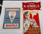 Tabak A. Windels Mechelen, Krisistabak voor pijp en sigaret, Ophalen of Verzenden, Reclamebord