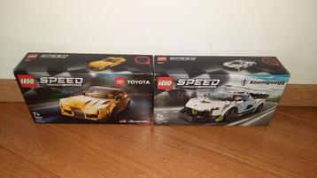 lego 76901 en 76900 Toyota GR Supra en Koenigsegg Jesko beschikbaar voor biedingen