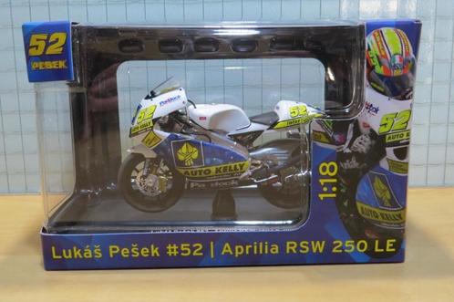 Lukas Pesek Aprilia RSW250 2008 1:18 Abrex, Hobby en Vrije tijd, Modelauto's | 1:18, Nieuw, Motor, Overige merken, Ophalen of Verzenden