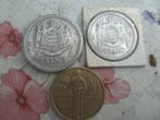 2 fr.alu. + 1 fr alu prins Louis zonder datum monaco, Postzegels en Munten, Munten | Europa | Euromunten, Overige waardes, Monaco