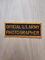 US WW2 Official US Army photographer patch whiteback, Verzamelen, Ophalen of Verzenden