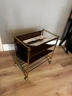 Hollywood Regency - Magazinehouder tafeltje op wielen, Ophalen