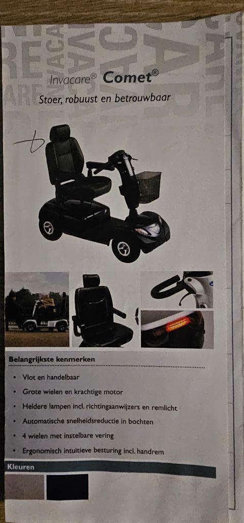 invalide Scooter invacare Comet, Diversen, Brommobielen en Scootmobielen, Zo goed als nieuw, Invacare, 46 km of meer, 11 t/m 15 km/u