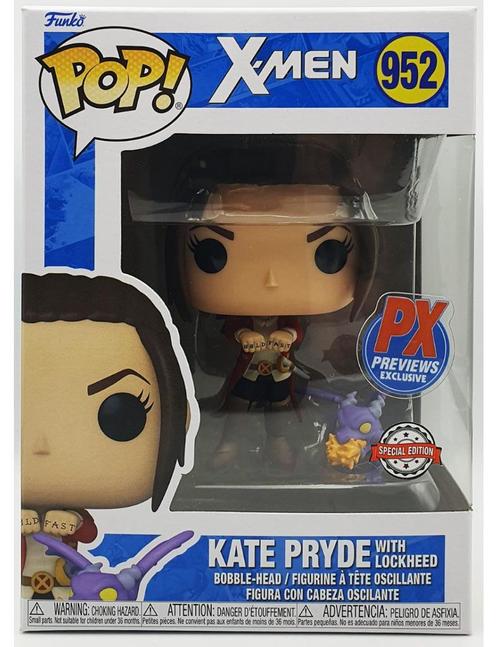 Funko POP DC X-Men Kate Pryde with Lockheed (952) PX Preview, Collections, Jouets miniatures, Comme neuf, Envoi