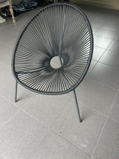 Zwarte Acapulco-stoel – indoor/outdoor, Tuin en Terras, Tuinstoelen, Zo goed als nieuw, Kunststof, Ophalen