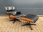 Vitra Eames lounge chair + Ottoman Zwart, Santos Palissander, Ophalen of Verzenden, Herman miller togo knoll vitra sede artifort cassina b&b italia