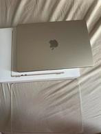 Macbook 2024 M3 sterrenlicht + beschermglas, hoes & tas, 256 GB, 13 inch, Ophalen of Verzenden, Zo goed als nieuw
