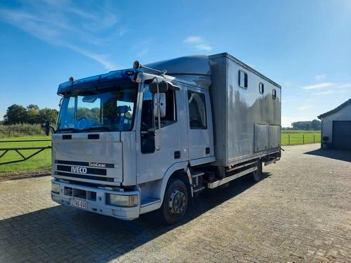 Iveco Eurocargo ML100E18 dubbele cabine (paarden) vrachtwage, Auto's, Bestelwagens en Lichte vracht, Particulier, Radio, Trekhaak