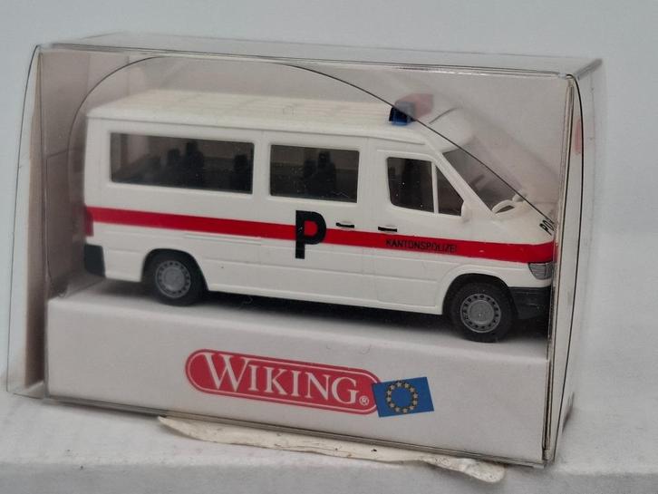 Mercedes Sprinter politie personenbus - Wiking 1/87, Hobby en Vrije tijd, Modelauto's | 1:87, Zo goed als nieuw, Auto, Wiking