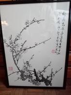 Traditioneel Chinees inktschilderij van Mei Hua jaren 70, Antiek en Kunst, Ophalen